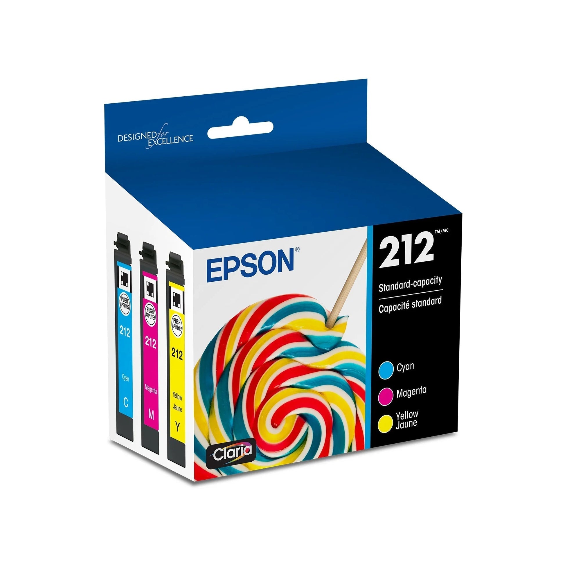 212 Claria Ink Standard Capacity Color Combo Pack (T212520-S) Works with Workforce WF-2830, WF-2850, Expression XP-4100, XP-4105