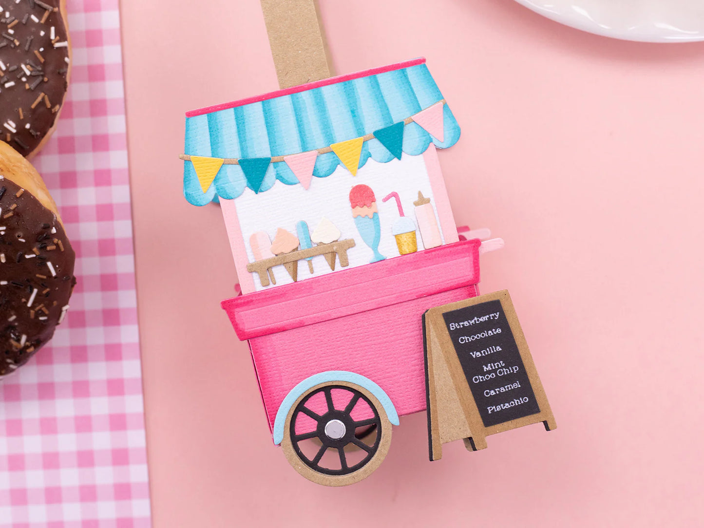 Life Is Sweet - Ice Cream Cart Stamp & Metal Die Set