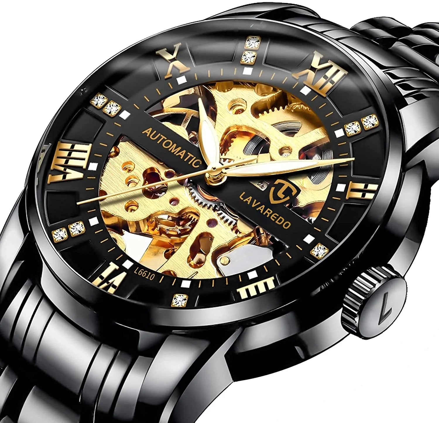 Watches for Man Automatic Mechanical Watches Self Winding Man Watch with Stainless Steel Strap Business Watches Gift for Men