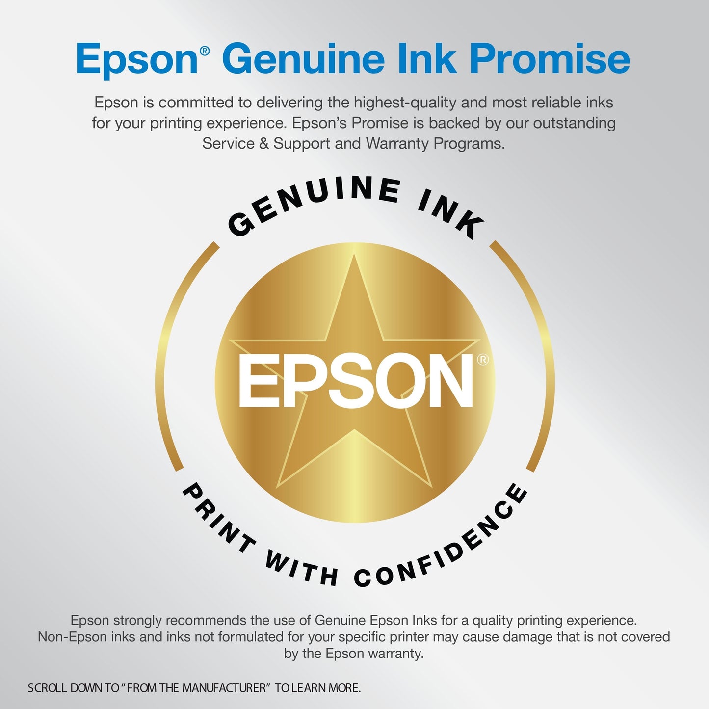 Ecotank ET-2980 Wireless All-In-One Color Supertank Printer with up to 3 Years of Ink, Refillable Tanks, Perfect for Home, 15 PPM, 1.44" Color Screen, Auto 2-Sided Printing - White