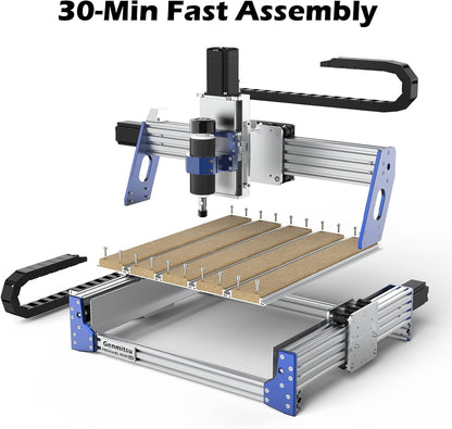 Genmitsu CNC Router Machine Proverxl 4030 V2, NEMA 23 Closed-Loop Stepper Motor, 3 Axis Milling Machine with 400W Spindle, Fast Speed for Wood Metal Acrylic PCB MDF, Working Area 400 X 300 X 110Mm