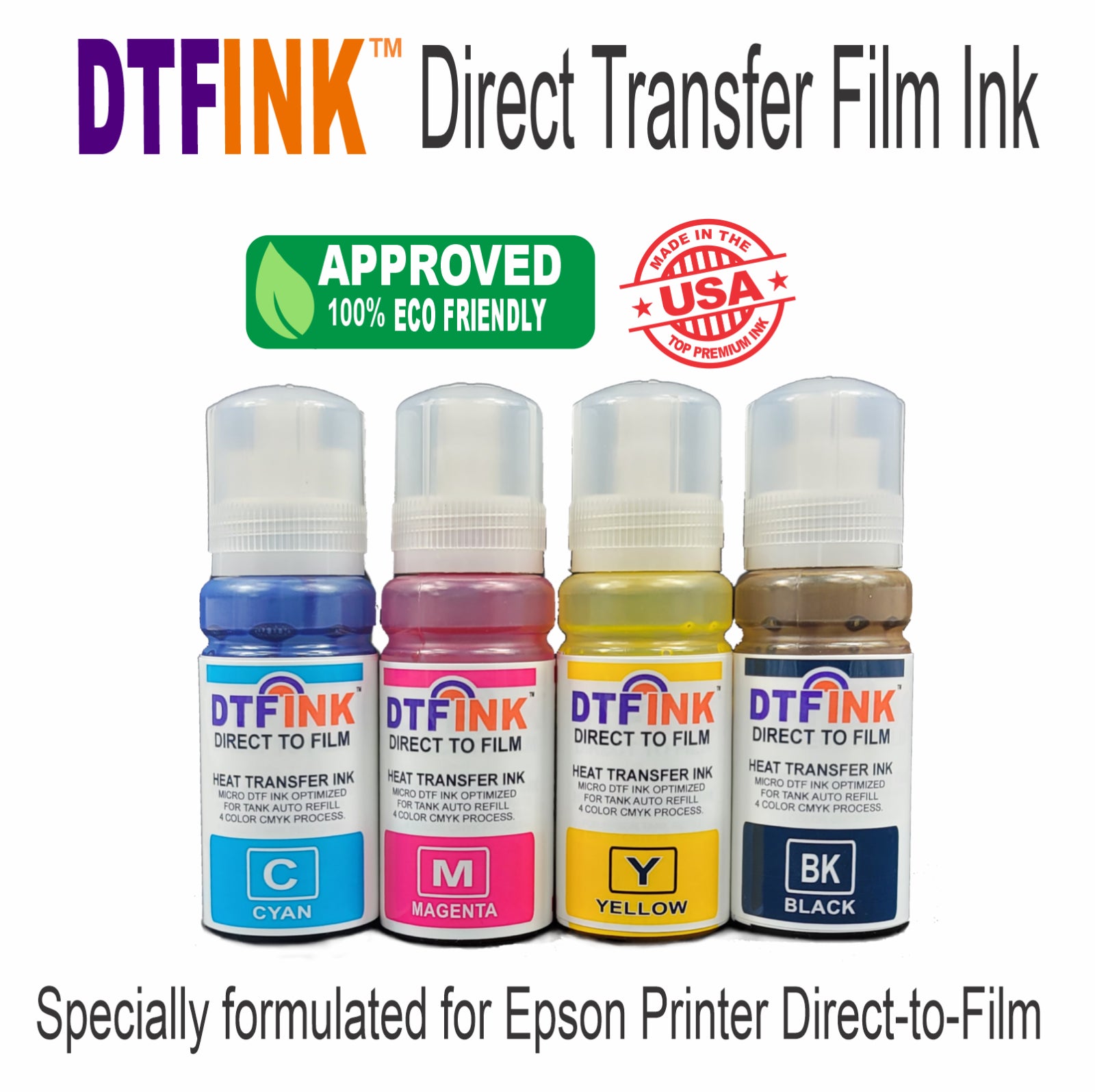 Epson Printer with DTF Ink + Heat Press 15"X15" Printing Heat Transfer T-Shirt