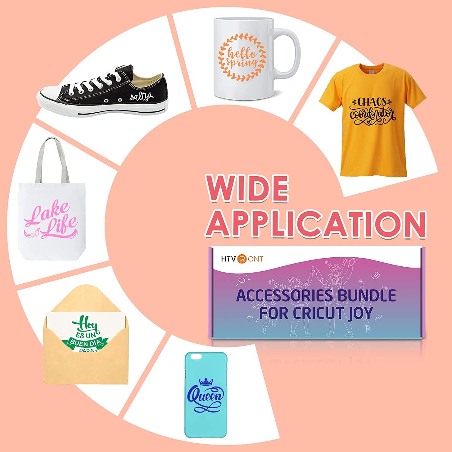 Auto Heat Press Machine for T Shirts & 38 Pcs Accessories Bundle for Cricut Joy