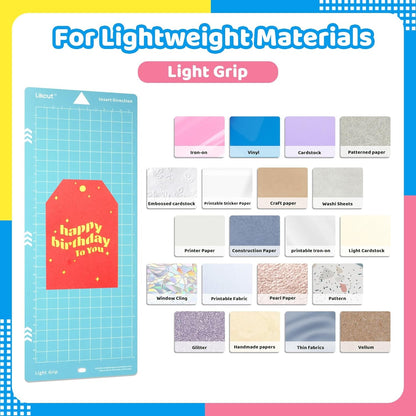Glee S501 Vinyl Cutting Machine, 3 Likcut Light Grip Cutting Mats