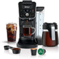 Dual Brew 12-Cup Drip Coffee Maker Single-Serve Compatible with K-Cups - Black