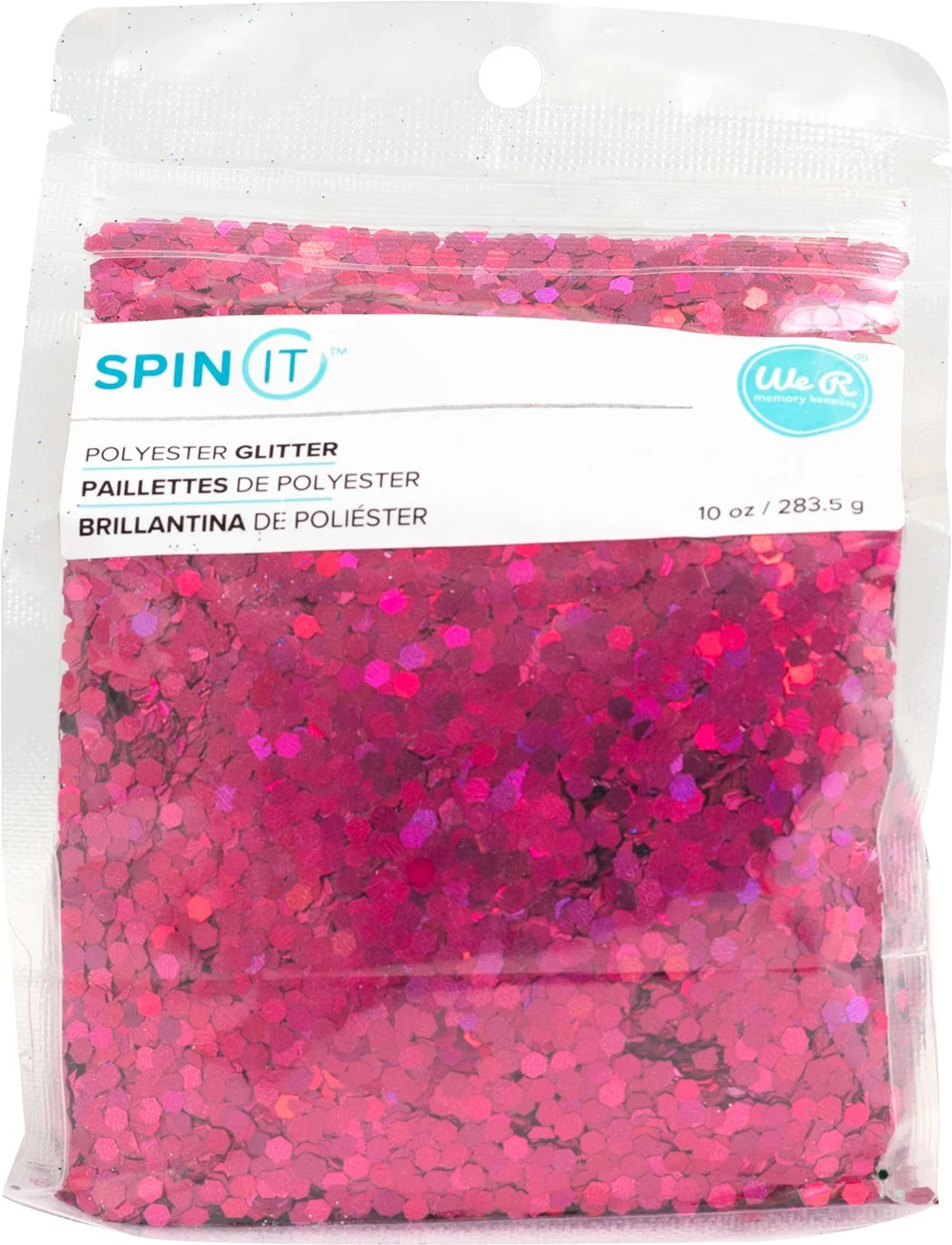 Spin It Super Chunky Glitter 10Oz-Dark Pink