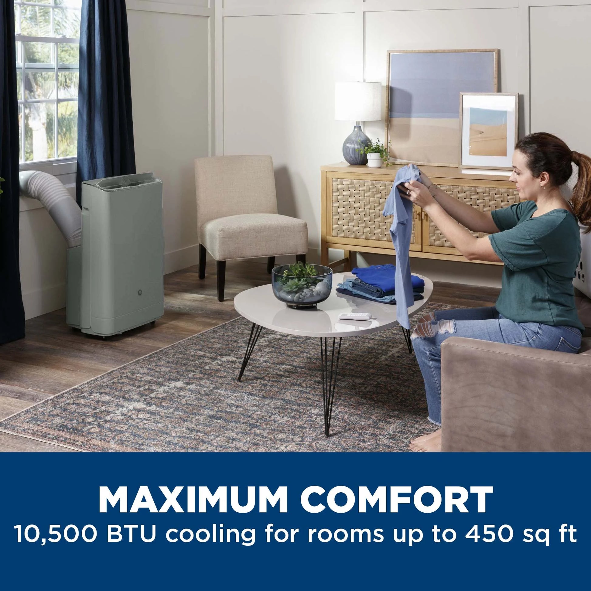 10500 BTU 3-In-1 Portable Air Conditioner for 450 Sq Ft with Included Remote