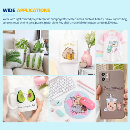 Sublimation Paper 8.5X14 Inch - 200 Sheets Transfer Paper Compatible with Inkjet Printer, Heat Transfer Paper for Tumblers, Mugs, T-Shirts and Other Sublimation Blanks