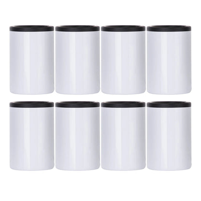 12 OZ Sublimation Can Cooler Insulator Blanks White 4 Pack