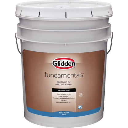 Fundamentals Hot Stone / Gray Semi-Gloss Exterior Paint, 5 Gallon