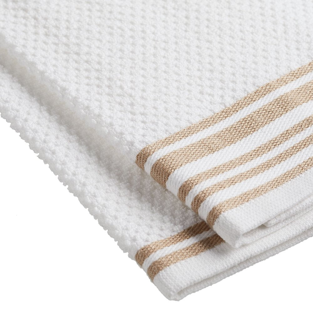 4-Pack 16”X26” Woven Kitchen Towel Set, Brownstone