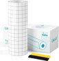 Clear Vinyl Transfer Paper Tape Roll - Medium Tack Gray Grid for Crafting, Compatible with  Glee S501 for Decals, Signs, Windows & Stickers (5.5In X 50Ft)
