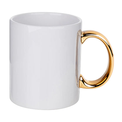 HPN Sublicraft 11 Oz. Plated Handle Sublimation Ceramic Mug - 36 per Case