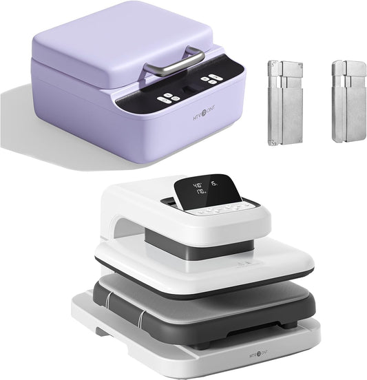 Phone Case Heat Press Bundle - Compatible with Iphone & Android Phone Case Sublimation Machine +  Auto Heat Press 2