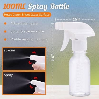 Window Film Kit - 4 Pcs Window Privacy Film Installation Tools, Easy to Apply Glass & Car Windows Tint Kit, Includes Felt Squeegee, Detachable Knife & 1 Extra Blade, 100ML Spray Bottle