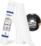 Heat Transfer Vinyl White Iron on Vinyl for All Cutter Machine - 12" X 10Ft HTV Vinyl for Shirts, Easy to Cut & Weed