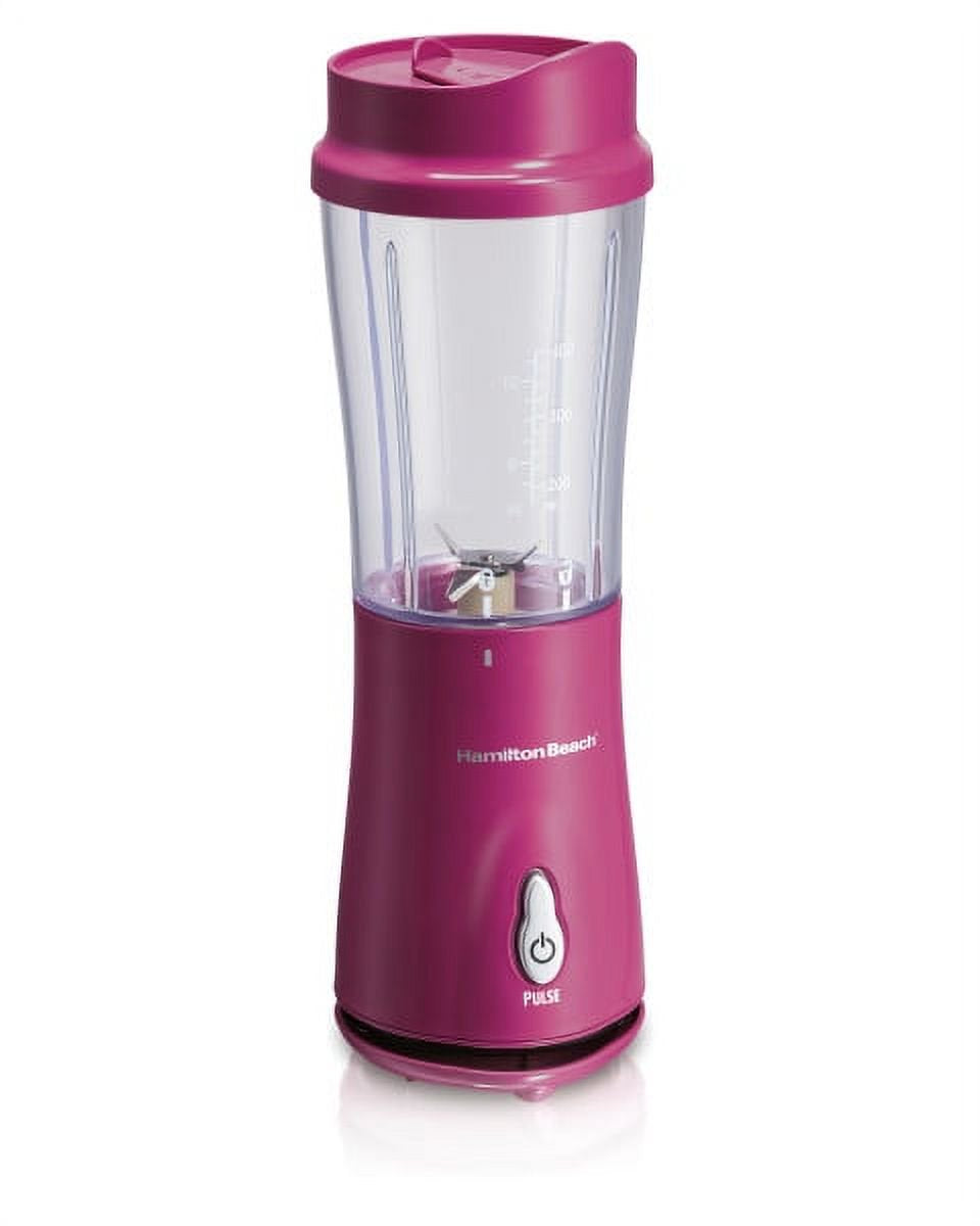 Personal Blender with Travel Lid for Smoothies and Shakes, Portable, Fits Most Car Cup Holders, Raspberry, 51131