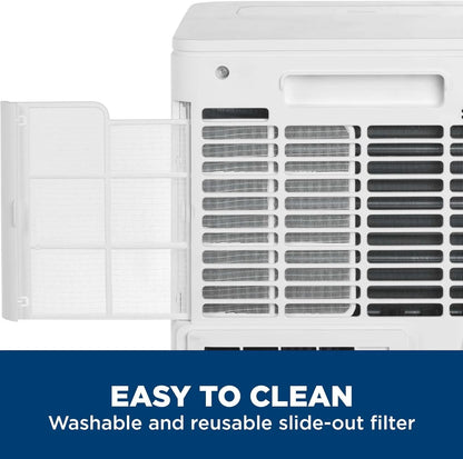 6,100 BTU Portable Air Conditioner for Small Rooms up to 250 Sq Ft., 3-In-1 with Dehumidify, Fan and Auto Evaporation, Included Window Installation Kit 6100 BTU White