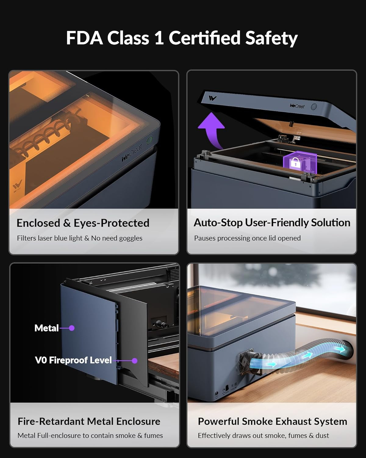 Vision 40W Laser Cutter and Engraver Machine, with Auto-Lifting, HD Camera, 4-In-1 Rotary, 600Mm/S Speed, Diode Laser Engraver for Tumblers Wood Metal Acrylic Small Business - Rotary Bundle