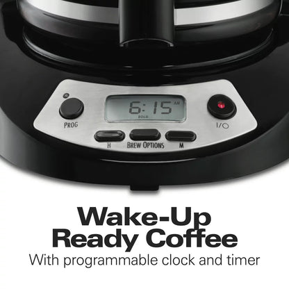 14 Cup Programmable Coffee Maker, Black, 46295