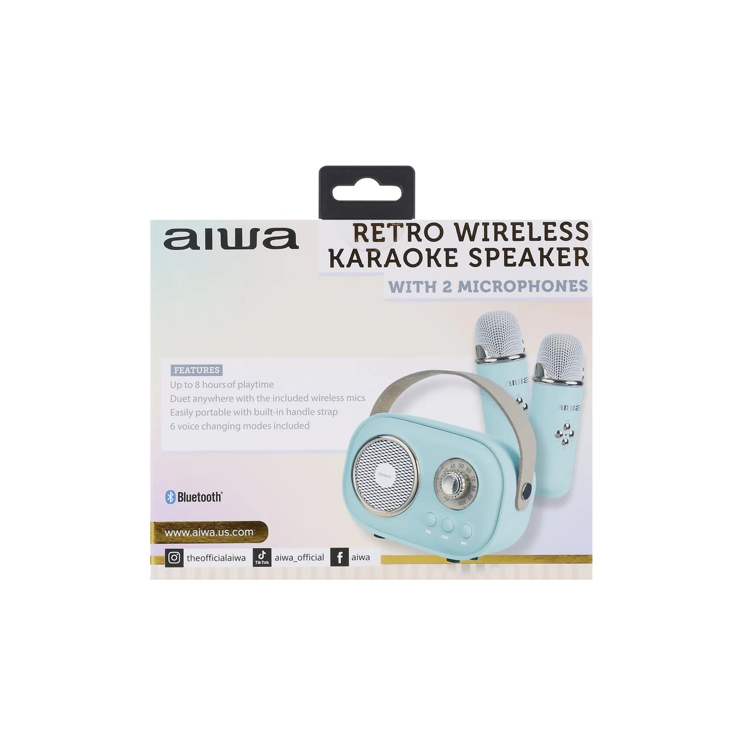 Retro Wireless Karaoke Speaker, Mint, AI6028-MNT
