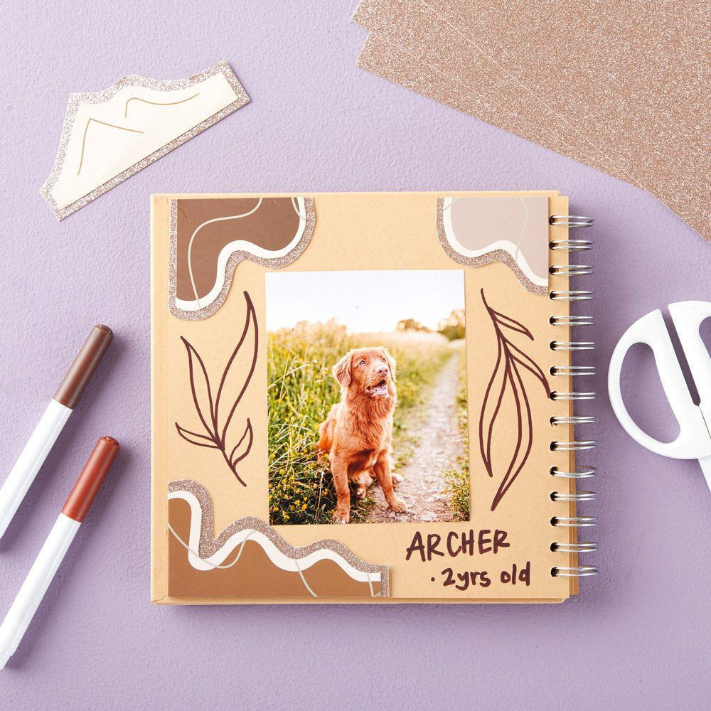 24 Sheets Rose Gold Glitter Cardstock Paper 8.5 X 11 for Scrapbooking, DIY Projects, Arts and Crafts (280Gsm)