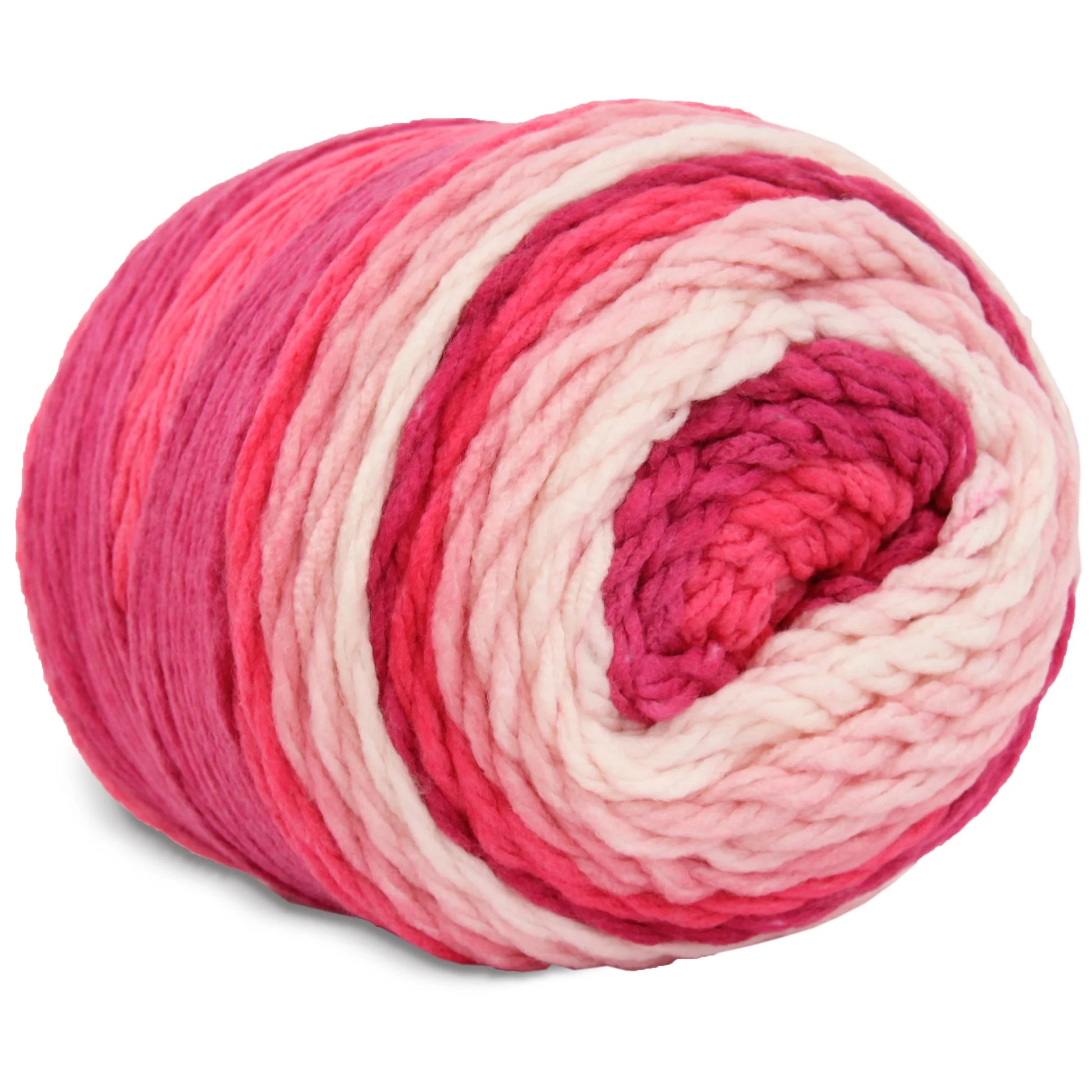 Threadart Ombre Yarn - Big Chunky Yarn Cake, 300G (316 Yards) – Thick Super Bulky #6 for Knitting & Crochet - Variegated 100% Soft Acrylic Fiber - Cherry Blossoms 07