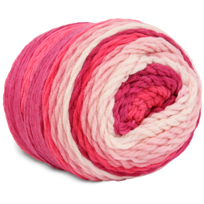 Threadart Ombre Yarn - Big Chunky Yarn Cake, 300G (316 Yards) – Thick Super Bulky #6 for Knitting & Crochet - Variegated 100% Soft Acrylic Fiber - Cherry Blossoms 07