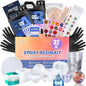 KISREL Epoxy Resin Kit for Beginners, Resin Kit with Molds, 32OZ Epoxy Kit Wiht Dried Flowers, Measuring Cups and Resins Supplies
