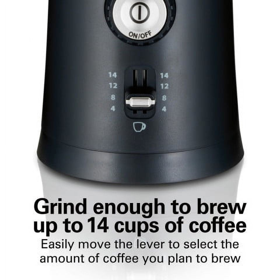 Custom Grind Coffee Grinder, 14 Cups, Black, 80393F