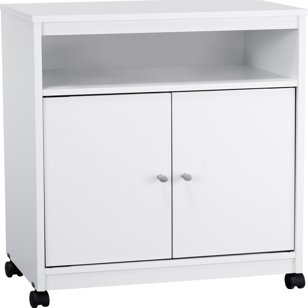 Landry Kitchen Microwave Cart, White