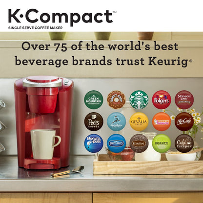 K-Compact Imperial Red Single-Serve K-Cup Pod Coffee Maker