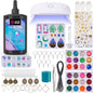 LET'S RESIN UV Resin Jewelry Making Kit - 153Pcs Crystal Clear 250G UV Resin Kit with Light, UV Resin Molds, Resin Starter Kit for Beginners, Keychain&Earring Making, Craft Decor
