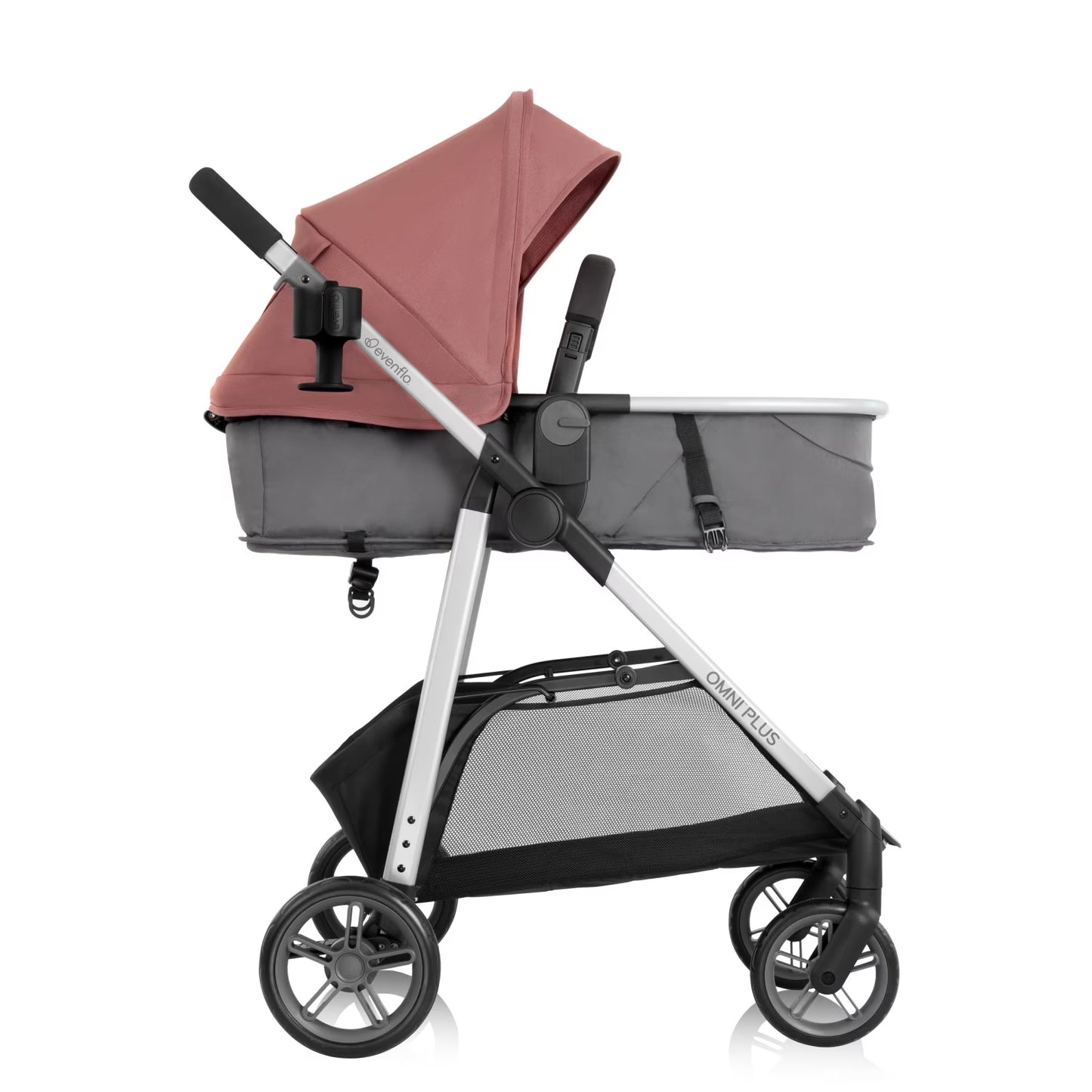Evenflo Omni plus Travel System with Litemax Infant Car Seat, Shasta Pink