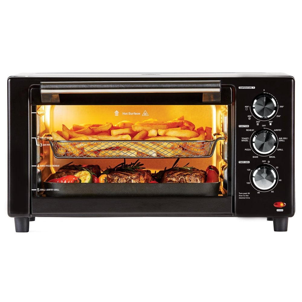 Air Fryer Grill Plus, Toaster Oven, Black, 1500 Watts