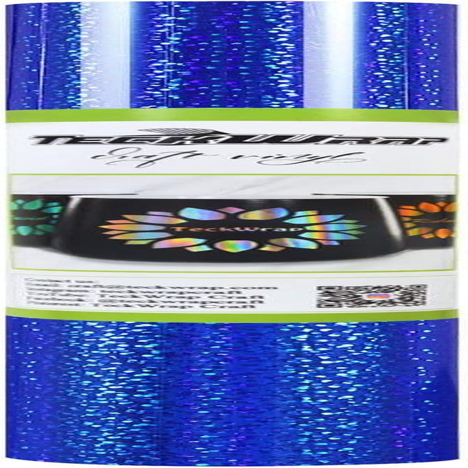 Sparkle Blue Holographic Vinyl Permanent Metallic Chrome Vinyl 1Ft X 5Ft