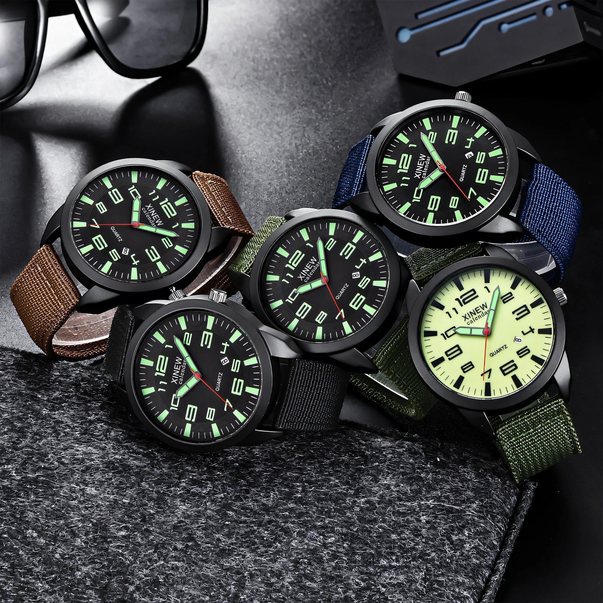 Watches for Men,Nylon Strap Watch Men'S Wrist Watches,Precise Quartz Movement Versatile Style Analog Watch,Style3