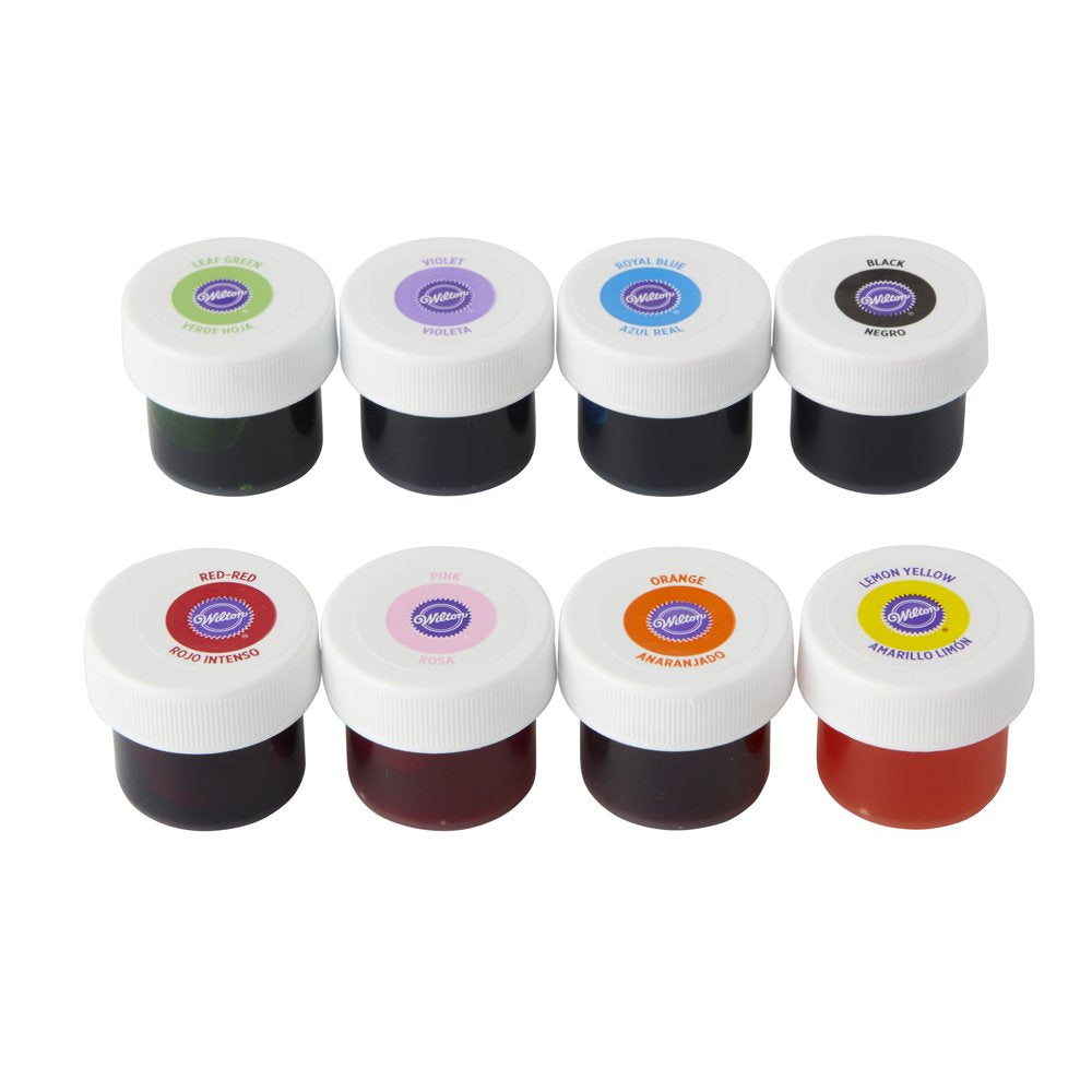 8-Piece Gel Food Coloring Set, 4 Oz. (Purple, Blue, Green, Black, Yellow, Orange, Pink, Red)