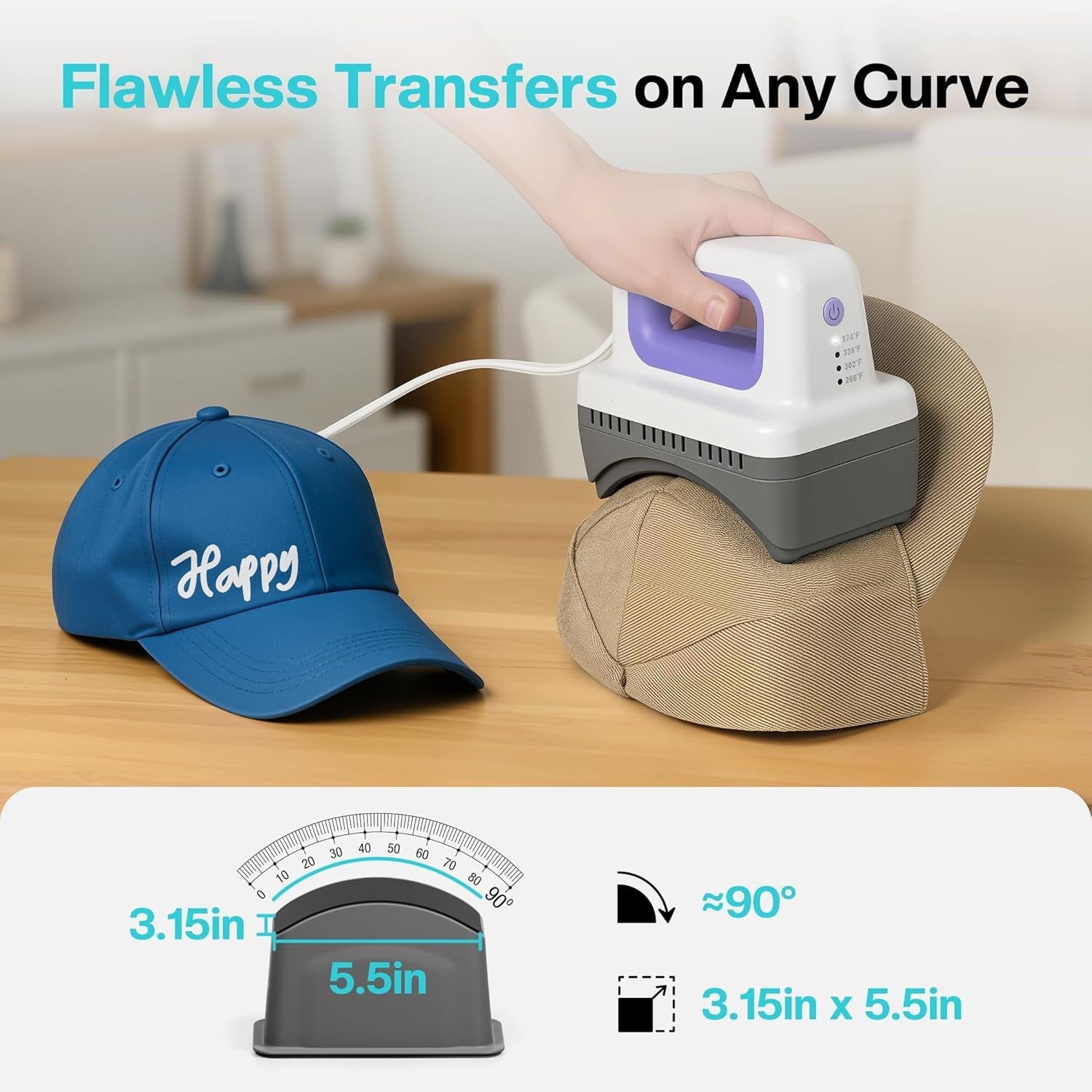 Hat Press SZ01, Hat Press Heat Machine for Caps with 4 Heating Levels, S501 Vinyl Cutter Machine, Smart Sticker Maker Glee for DIY, Compact Design for Home & School Craft Projects