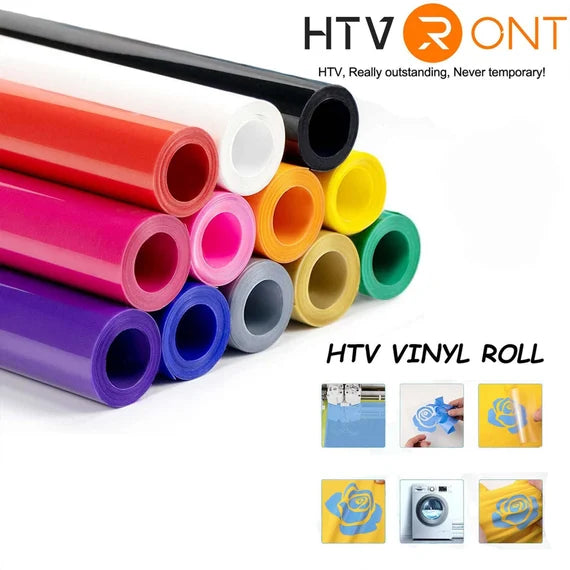 HtvRont 20 rolls HTV Heat Transfer Vinyl Bundle - 12" x 5ft HTV Vinyl Rolls