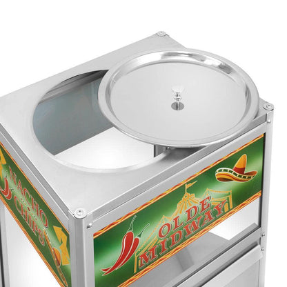 Olde Midway Popcorn Machine w/ Scoop, Commercial Grade Concession Display Chrome
