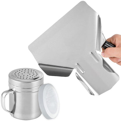 Concession Popcorn Scoop and Dredge Bundle - Metal Popcorn Scooper - French F...