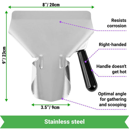 Concession Popcorn Scoop and Dredge Bundle - Metal Popcorn Scooper - French F...