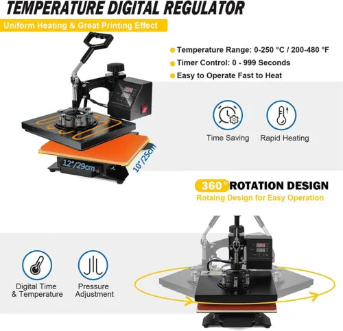 12 by 10 5In1 Heat Press and Free 12 piece sublimation mug set