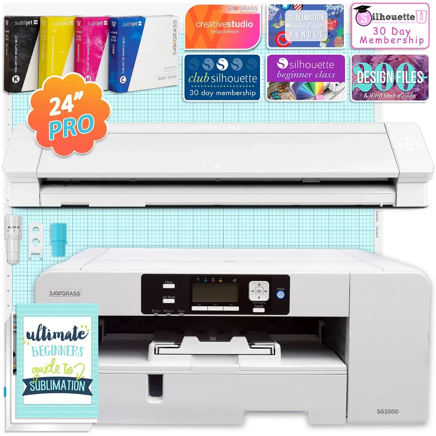 Sawgrass Virtuoso SG1000 Sublimation Printer & Cameo 4 Bundle