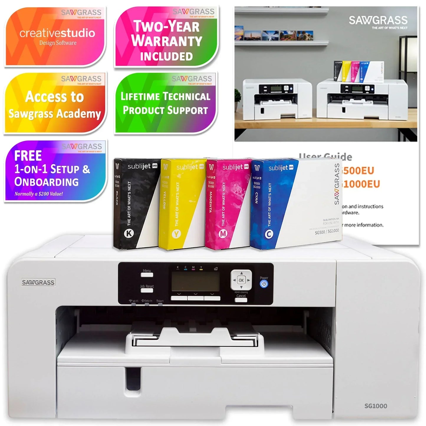 Sawgrass Virtuoso SG1000 Sublimation Printer & Cameo 4 Bundle